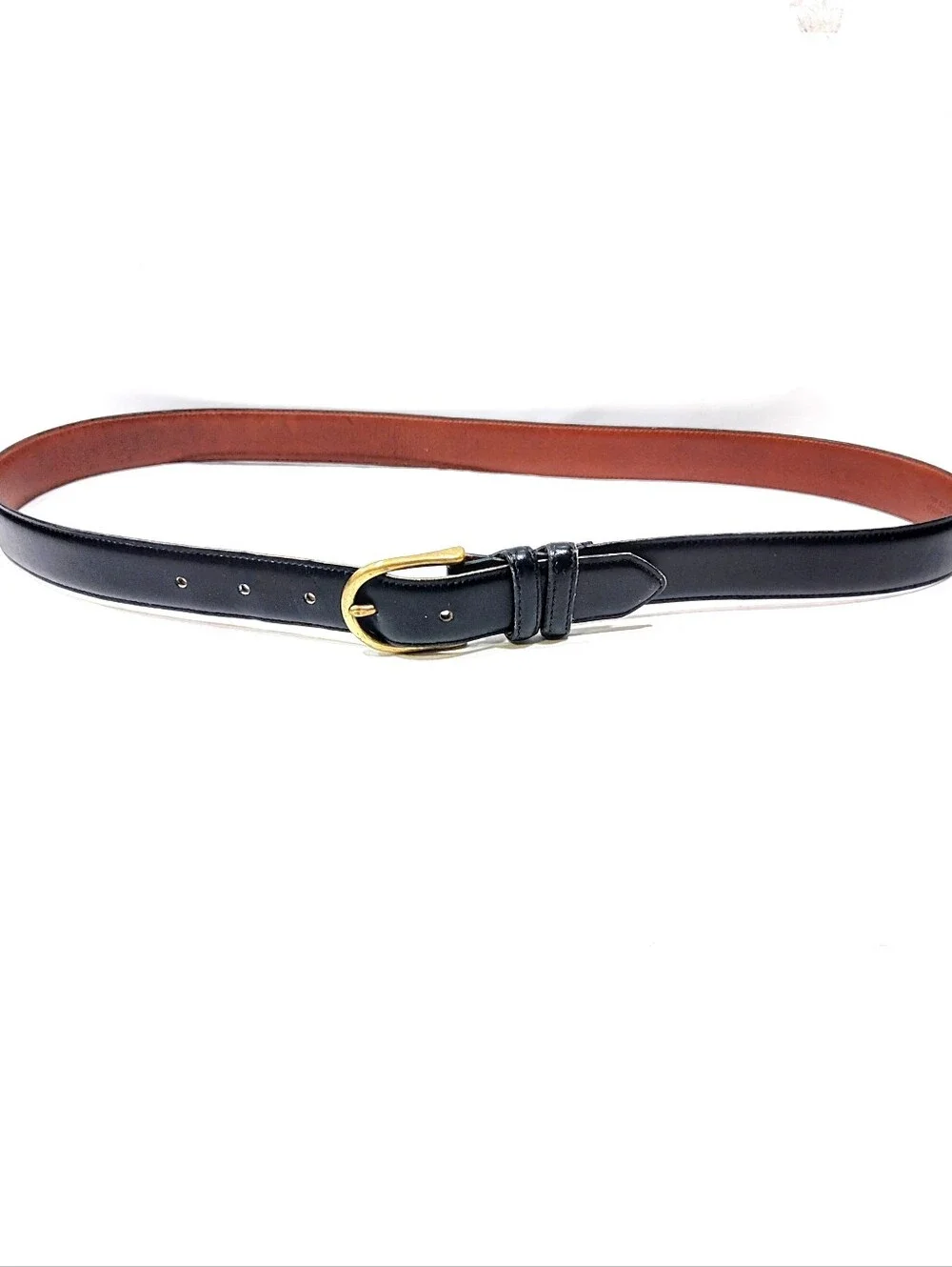 Vintage Coach 3858 Men's Black French Calfskin Leather Belt USA Brass Size 40